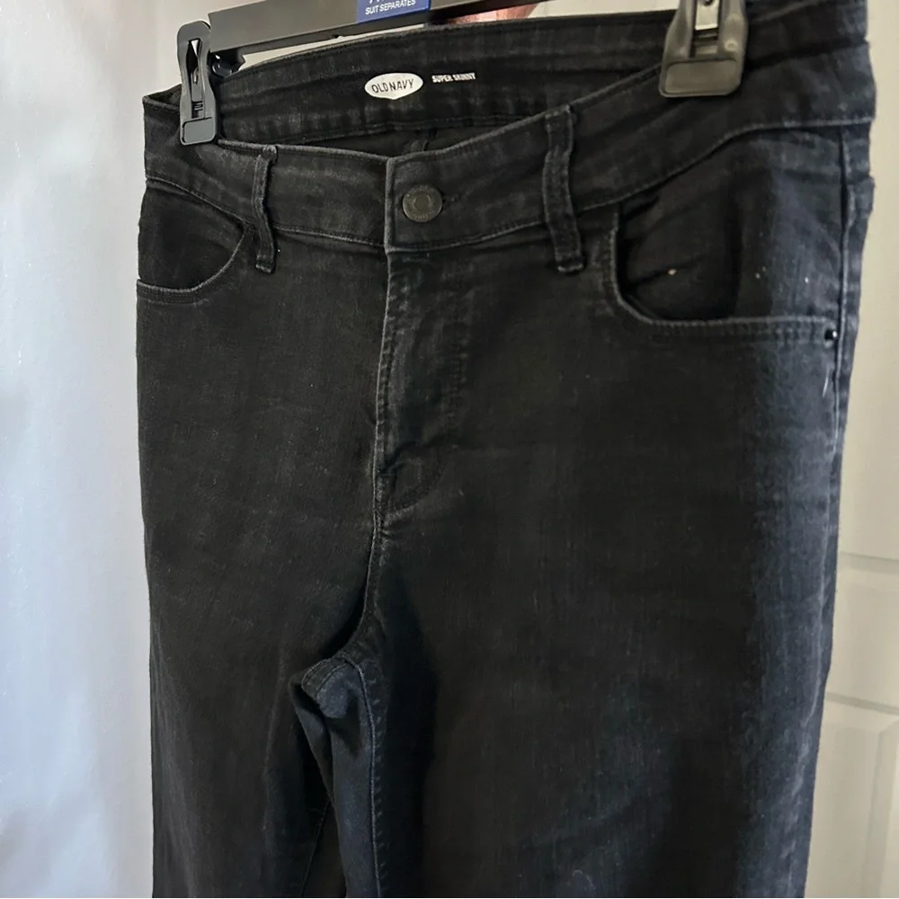 Women’s Old Navy Black Super Skinny Jeans Size 6 |C77